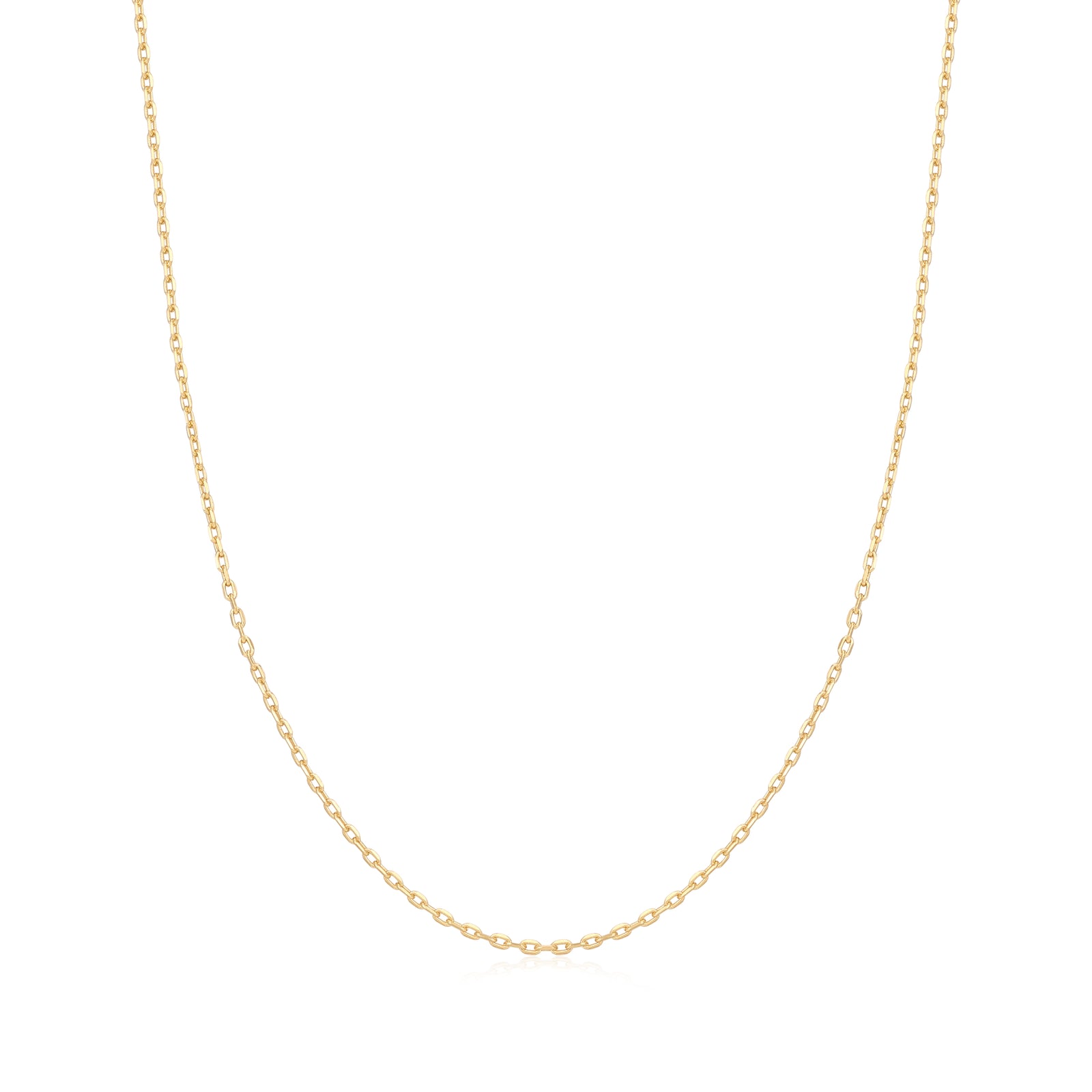 Gold Mini Link Charm Chain Necklace