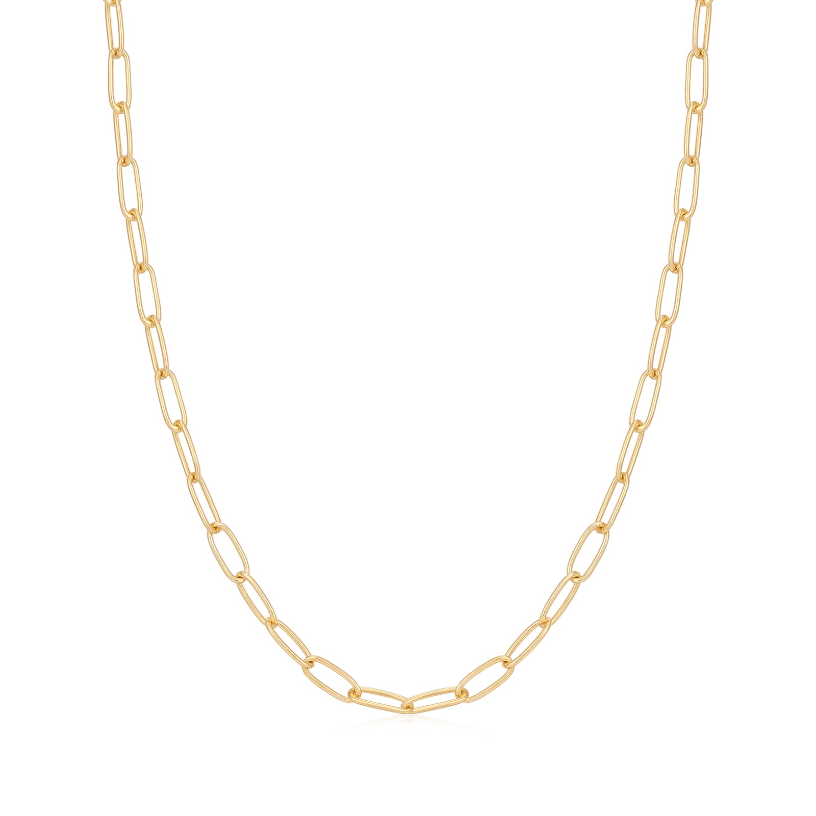 Gold Link Charm Chain Necklace