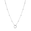 Silver Shimmer Chain Charm Connector Necklace