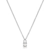 Silver Shell Pearl Padlock Necklace