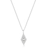 Silver Shell Pearl Geometric Pendant Necklace