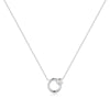 Silver Hoop Freshwater Pearl Necklace