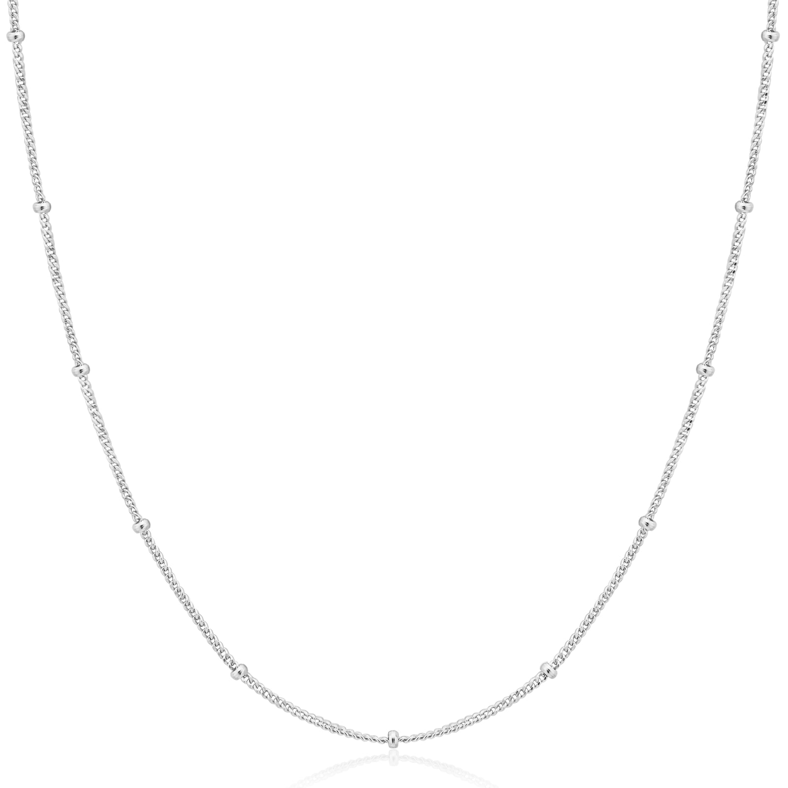 Silver Orb Chain Necklace