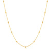 Gold Beaded Chain Necklace