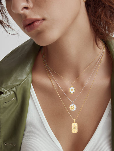 Gold Evil Eye Tag Charm