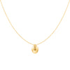Gold Oval Charm Necklace