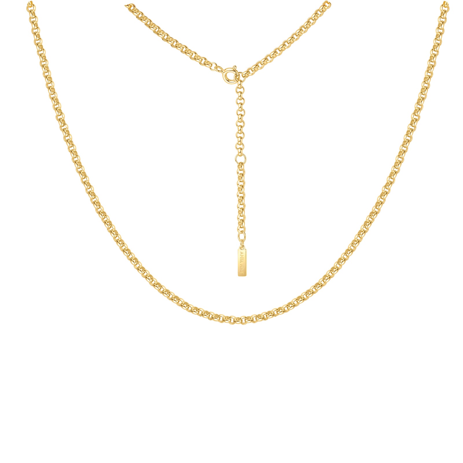Gold Classic Rolo Chain Necklace