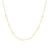 Gold Mini Disc Drop Stacking Necklace