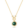 Gold Malachite Reversible Vacation Necklace