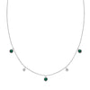 Silver Malachite Station Necklace