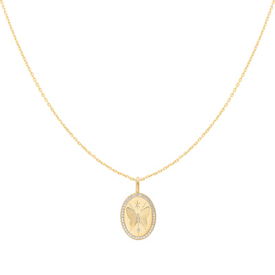 Gold Butterfly Pendant Necklace