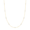 Gold Shell Pearl Station Chain Necklace