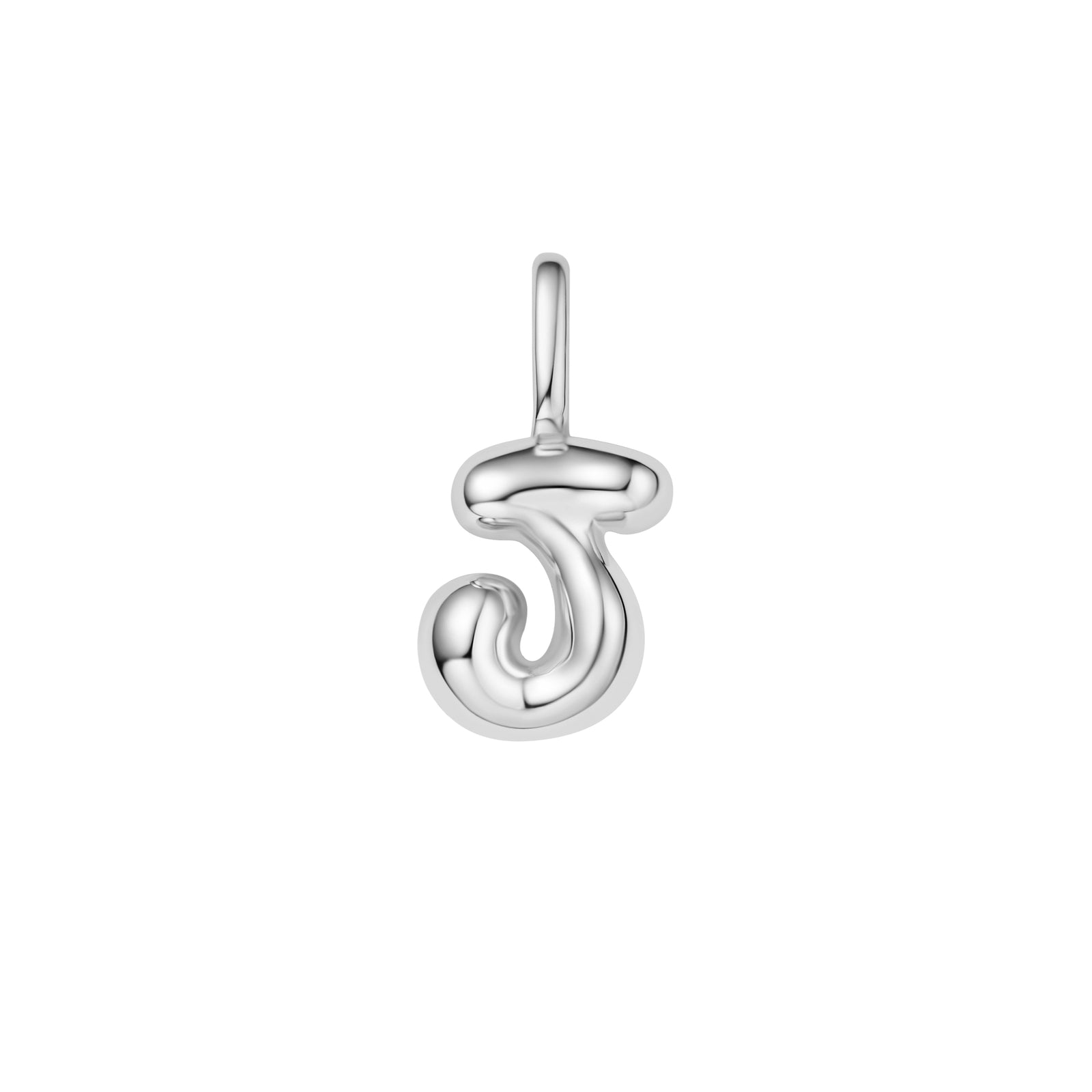 Silver J Letter Charm
