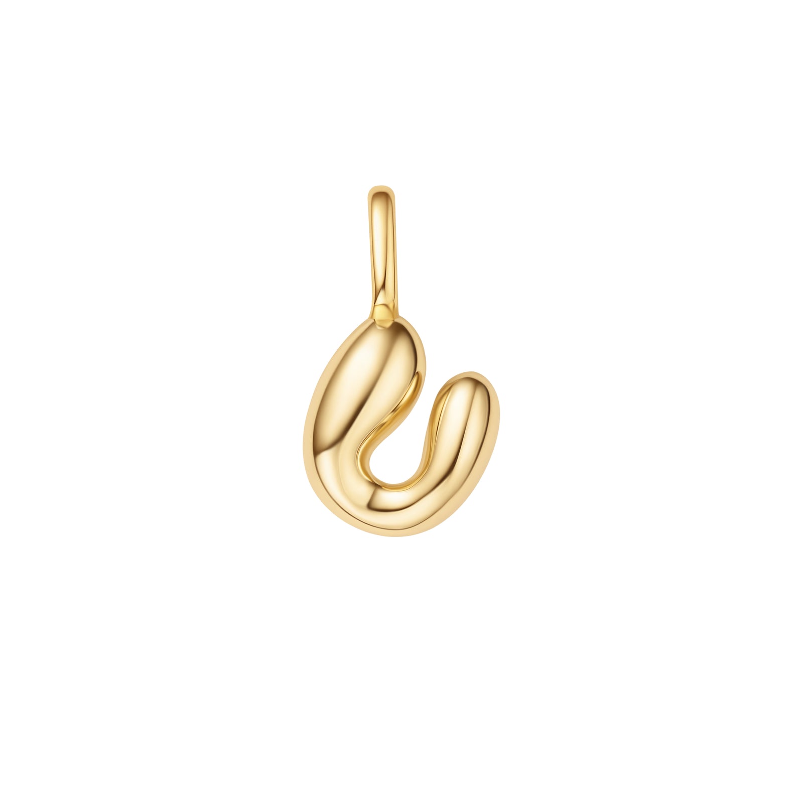 Gold U Letter Charm