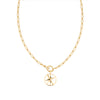 Gold Star Circle Charm Necklace