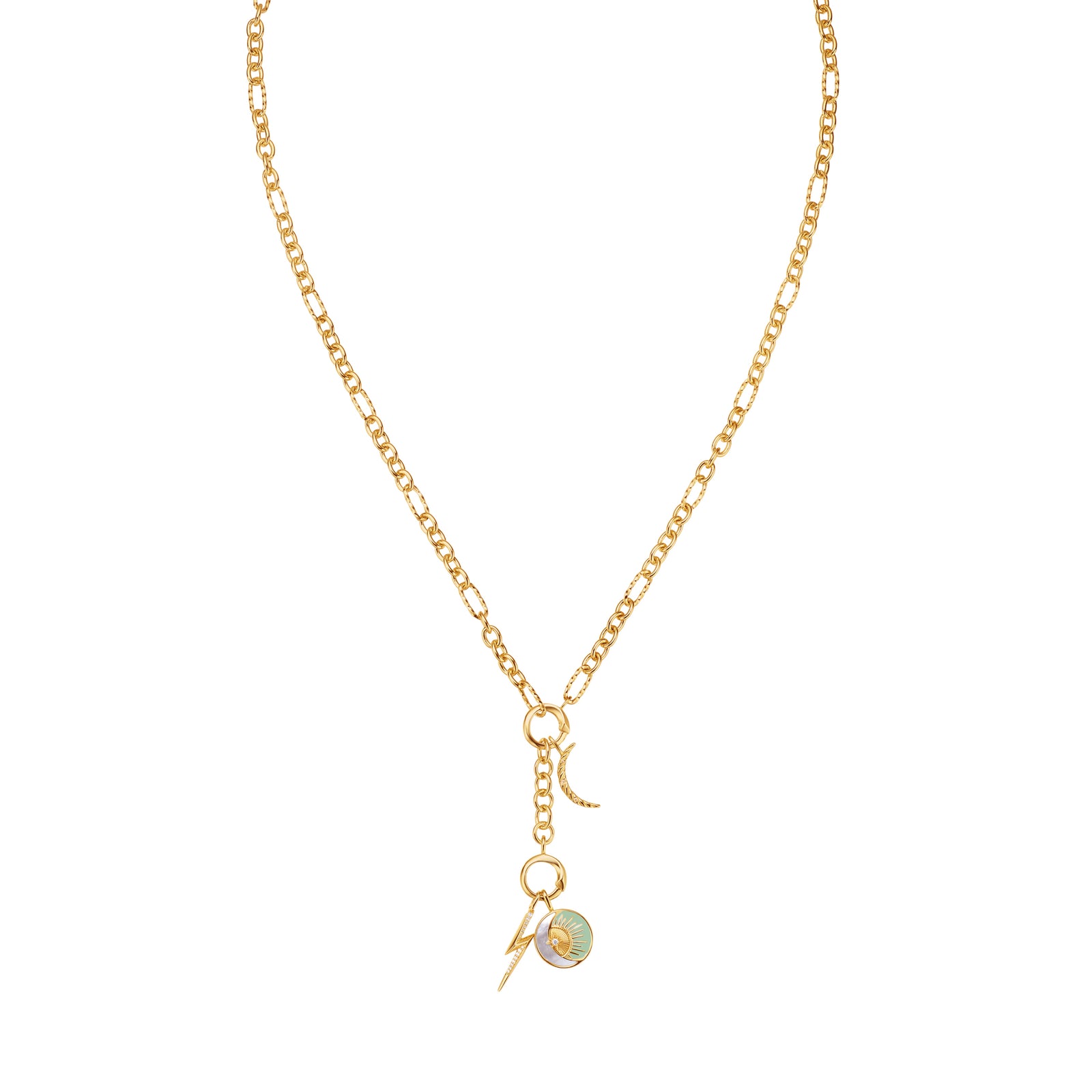 Gold Cosmic Charm Necklace