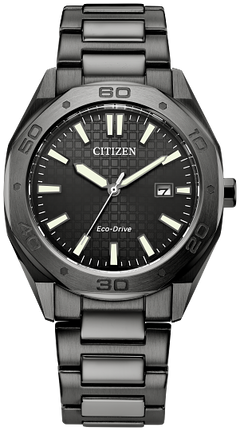 ODIUM blackl ブラックメタル 41mm Black Dial Citizen Odyn Eco-Drive Watch - BM7637-81H