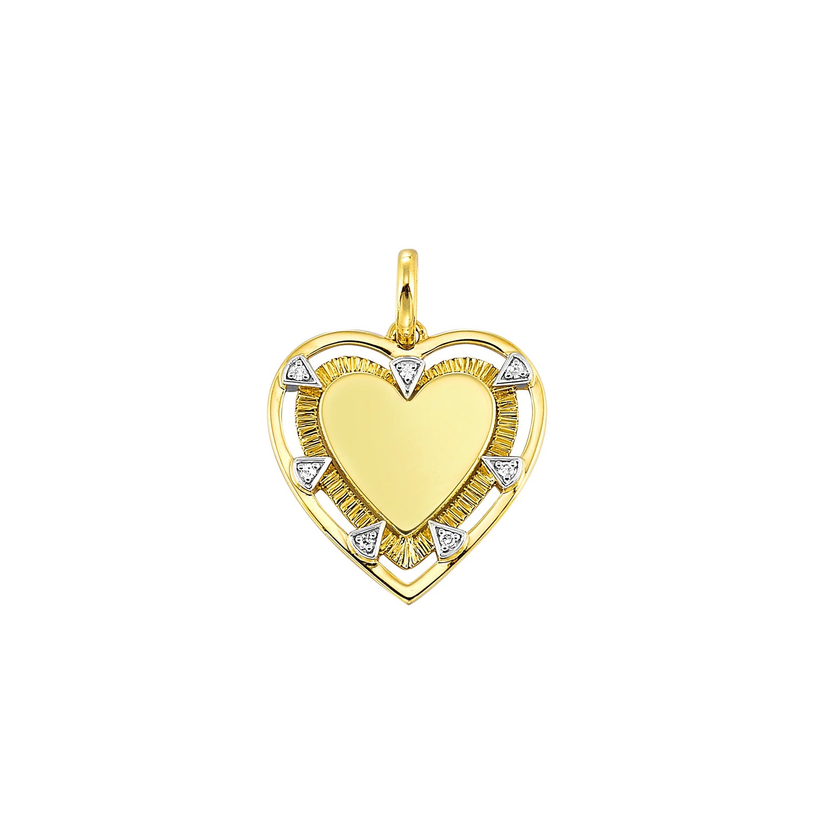 14Kt Yellow Gold Diamond 1/50Ctw Charm