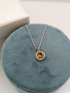 Citrine Halo Necklace