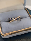 SAPPHIRE CRISS CROSS RING