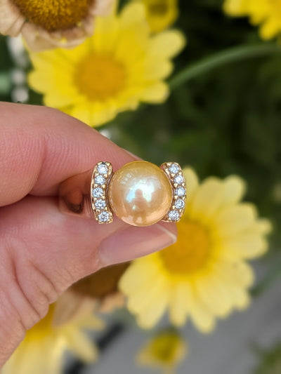 Golden Pearl Ring