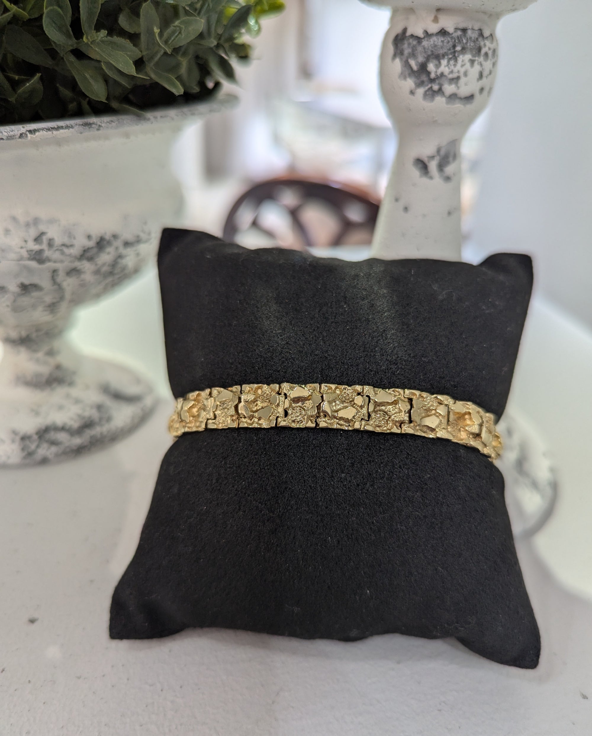 14k Yellow Gold "Nugget" Bracelet