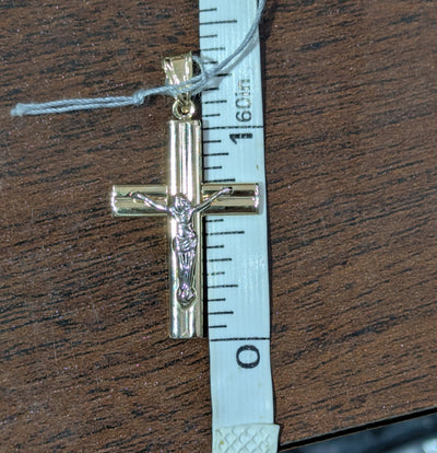 14k Two-Tone Gold Crucifix