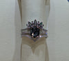 INCREDIBLE 14k White Gold Salt & Pepper Wedding Set