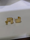 Wide J Hoop Earrings