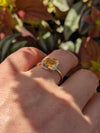 Bezel Set Sideways Citrine Ring