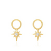 Pair of Gold Star Earring Charm