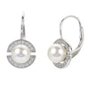 Sterling Silver Freshwater Pearl Earrings With Lever Back