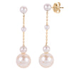 Freshwater Pearl Gold Graduated Earrings