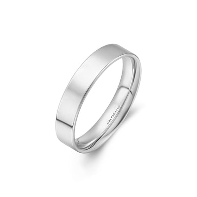 Silver 4mm Smooth Band