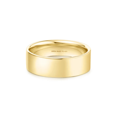 Gold 6mm Smooth Band