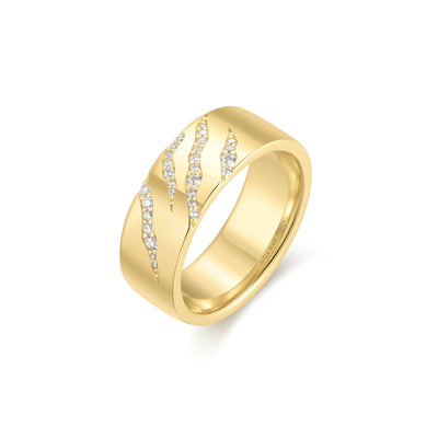 Gold Tiger Stripe Band
