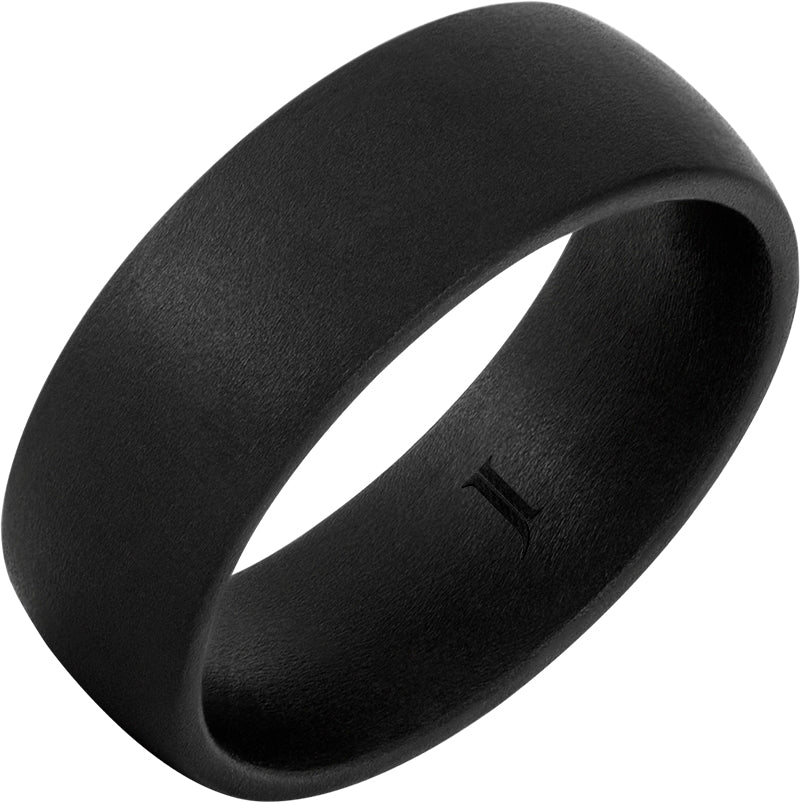 Black Diamond Ceramic™ Dome Ring With Military Sandblast Finish