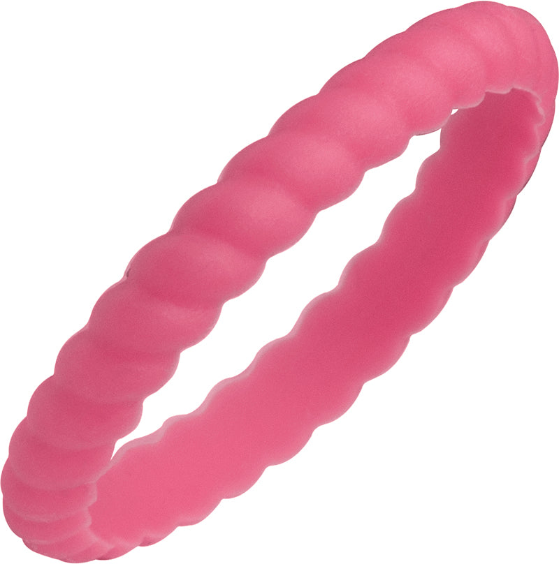 TrūBand™ Silicone Spiral Pink Ring