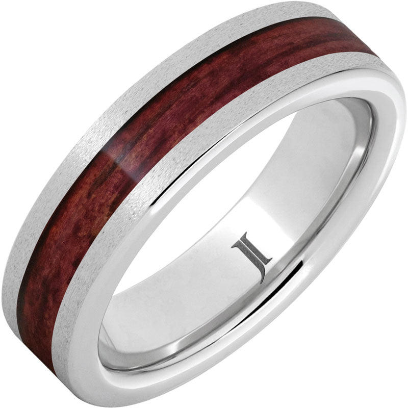 Barrel Agedâ„¢ SeriniumÂ® Ring with Cabernet Inlay and Stone Finish
