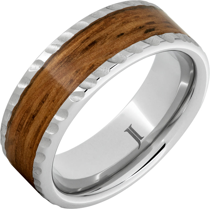 Barrel Agedâ„¢ SeriniumÂ® Ring with Rye Whiskey Wood Inlay