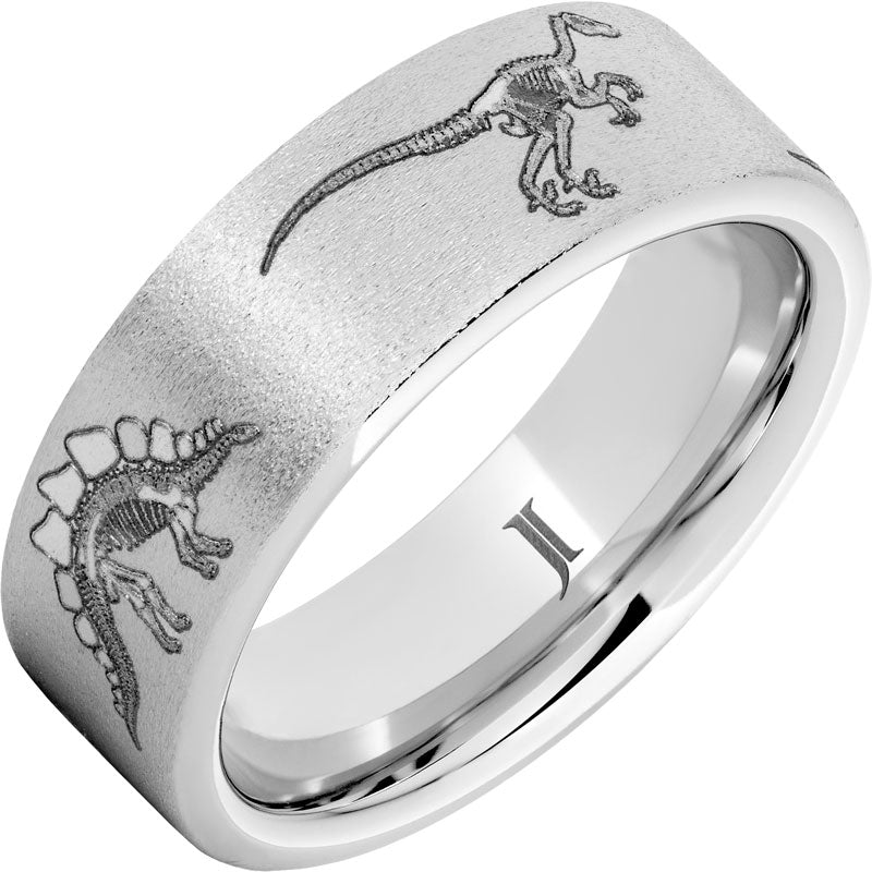 Serinium® Dinosaur Fossil Skeleton Engraved Ring