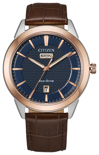 40mm Navy Dial Citizen Eco-Drive Rolan Watch - AW0096-06L