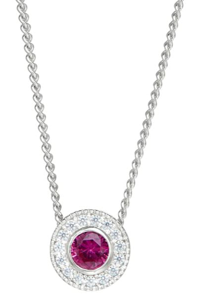 Sterling Silver Birthstone Necklace