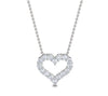 Round Diamond Heart Pendant Necklace