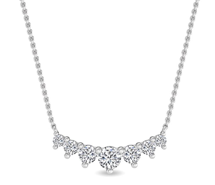 Curved Bar Diamond Necklace