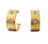Wide Diamond Hoops