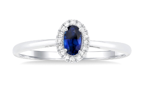 Oval Sapphire and Diamond Ring
