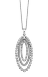 Textured Silver Drop Pendant