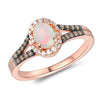 Strawberry Gold Neopolitan Opal Le Vian Split Band Ring