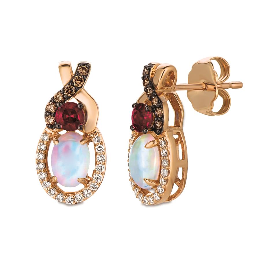 Le Vian® Opal & Rhodolite Garnet Stud Earrings